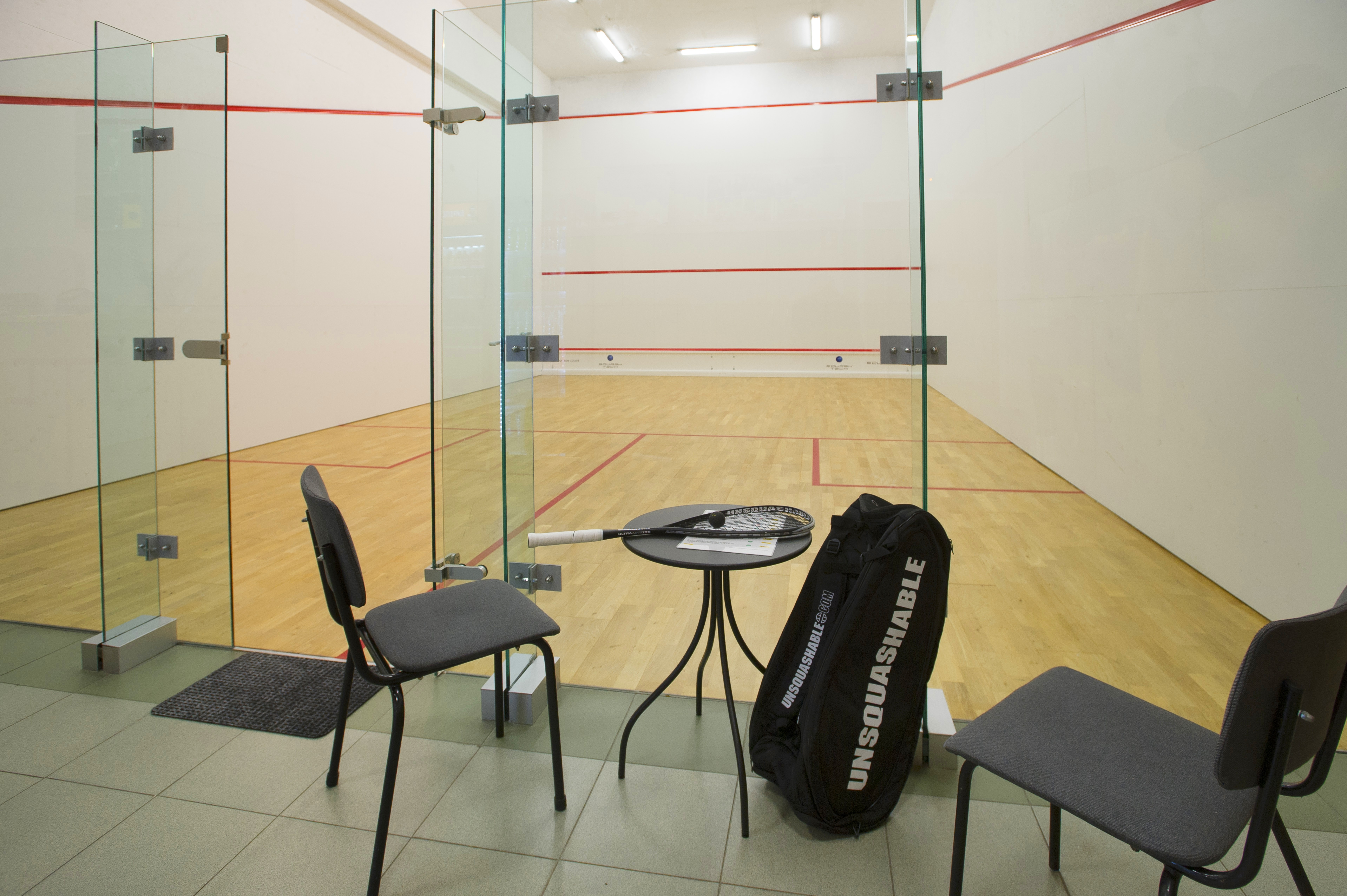 Finished court with seating area