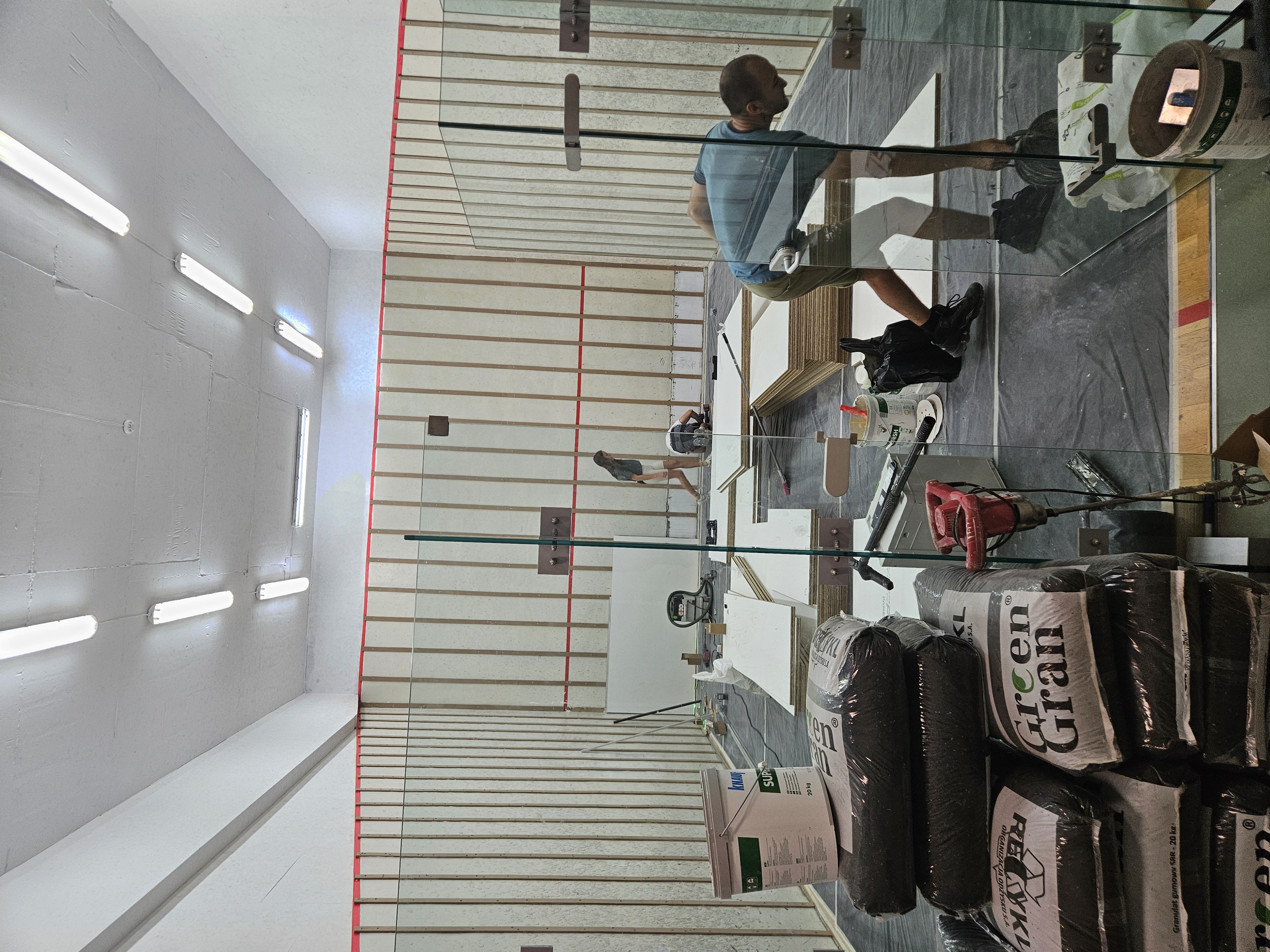 Renovation in progress - front wall